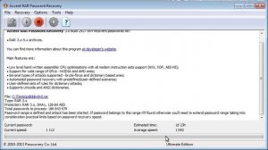 Восстановление паролей RAR в AccentRPR. Быстрый старт