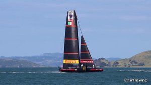 Luna Rossa Prada Pirelli Team AC75 Yacht 2 Sailing Auckland November 12, 2020.