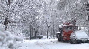 Луганск, снегопад в марте. 2023.