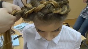 Плетение кос - греческая коса