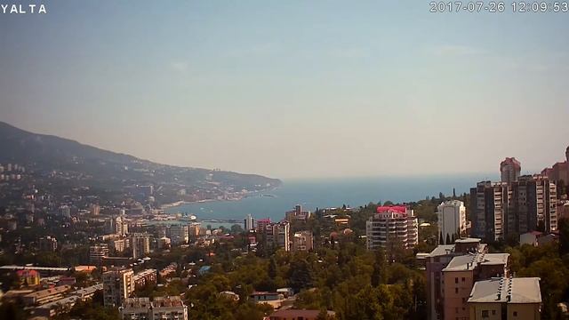 Камера - Ялта, Крым 2017-07-26. День за 5 минут смотреть онлайн