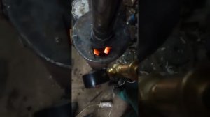 горение перегретого пара в печи на отработке. часть1