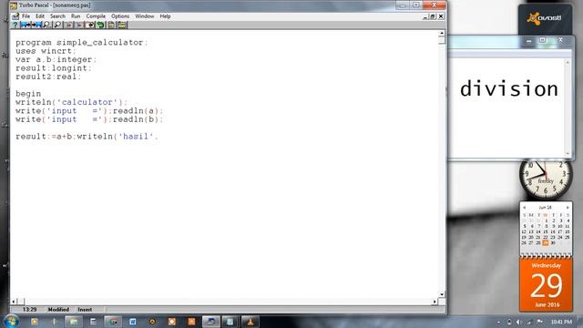 HOW TO MAKE A SIMPLE CALCULATOR USING THE PROGRAM PASCAL смотреть онлайн