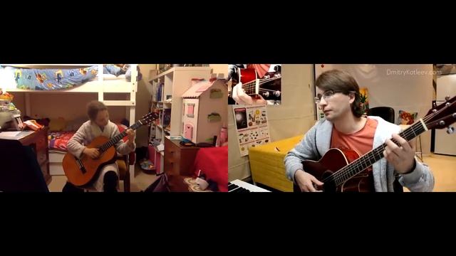 Открытые и закрытые струны, строй гитары (урок со Светой) смотреть онлайн