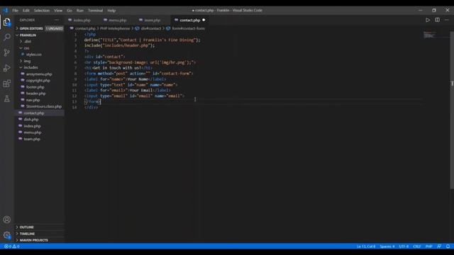 Contact Form Coding and Validation Part  1 PHP