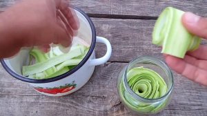Кабачки для рулетов на зиму БЕЗ УКСУСА! / Маринованные кабачки на зиму