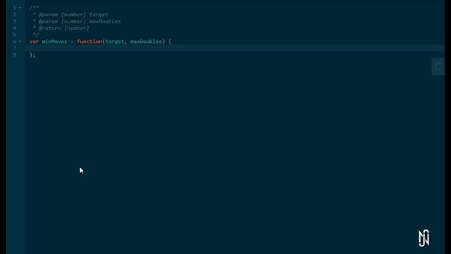 LeetCode 2139 - Minimum Moves to Reach Target Score - JavaScript - [MEDIUM] смотреть онлайн