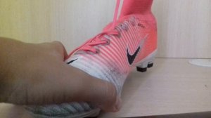 Как зашнуровать бутсы с носком от Nike Mercurial Syperfly FG V
