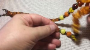 Переделка бус для подруги. Янтарные бусы.