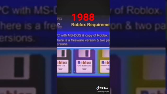 Roblox created in 1988 #roblox #shorts