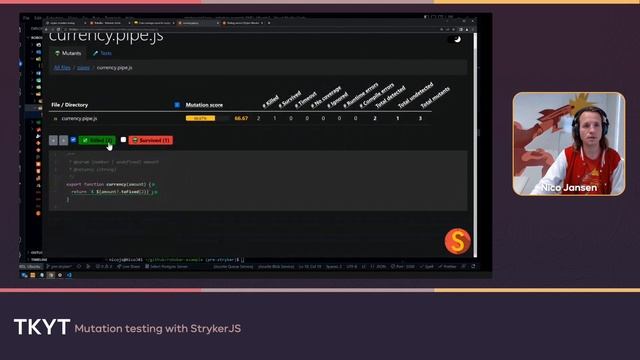 Mutation testing in JavaScript with StrykerJS with Nico Jansen