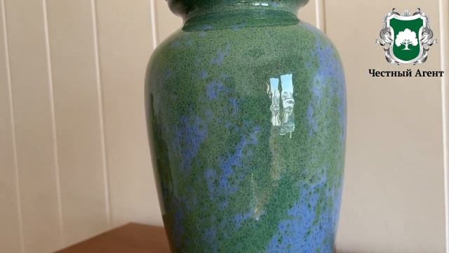Керамическая урна для захоронения в колумбарии "Blue Tanzanite"
