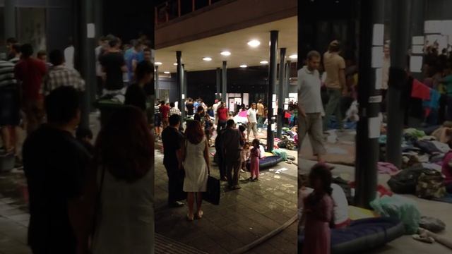 Refugees at Keleti railway station