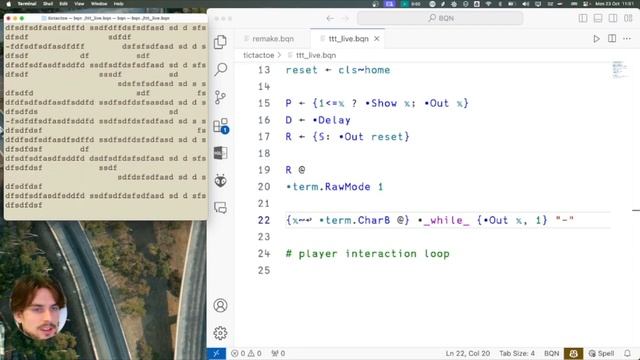 Tic Tac Toe in BQN (3) Controlling the terminal смотреть онлайн