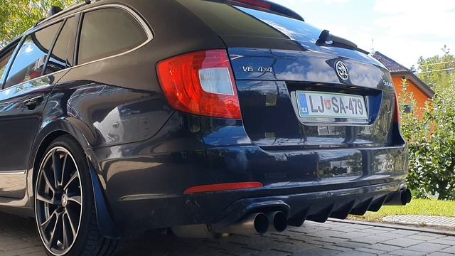 Skoda Superb 3.6V6 4X4, Morning BRUTAL "Angry" exhaust sound.