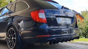 Skoda Superb 3.6V6 4X4, Morning BRUTAL "Angry" exhaust sound.