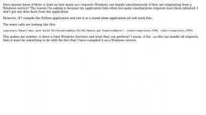 Limit on WMIC requests from a Windows Service