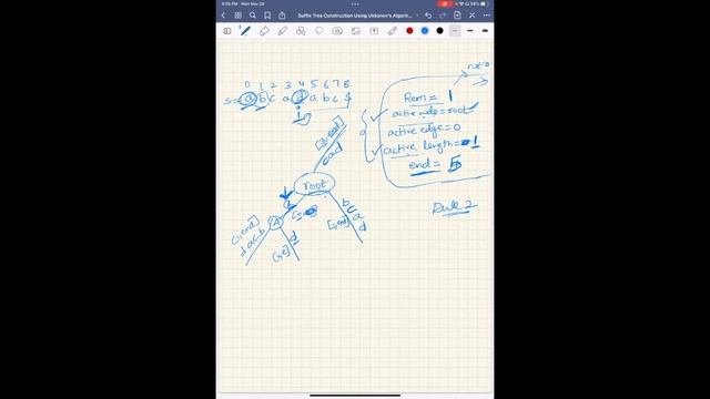 Suffix tree construction using Ukkonen's Algorithm смотреть онлайн