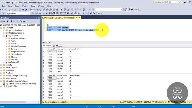 SQL ORDER BY Keyword  | Tutorial in Tamil | Tamil Programmer