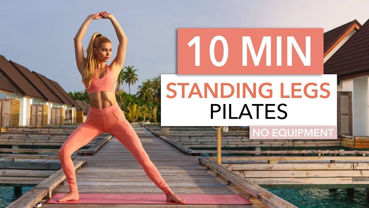 10 MIN STANDING LEGS PILATES - Butt, Thighs Calves flowy, slow intense I No Equipment