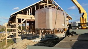 Отзыв: разгрузка плит Белтермо для обшивки дома