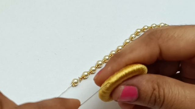 Making of Trending perl Choker At Home#tutorials#handmade#How#choker#silk#gold@houseoffashionDIY смотреть онлайн