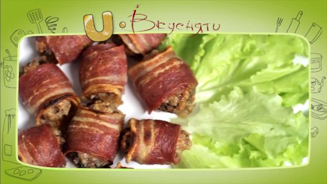 Шампиньоны фаршированные, с беконом