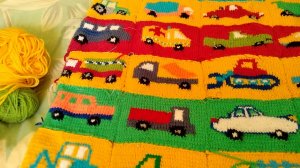 Детский Плед Машинки для мальчика, экспресс мастер класс, начало и описание..