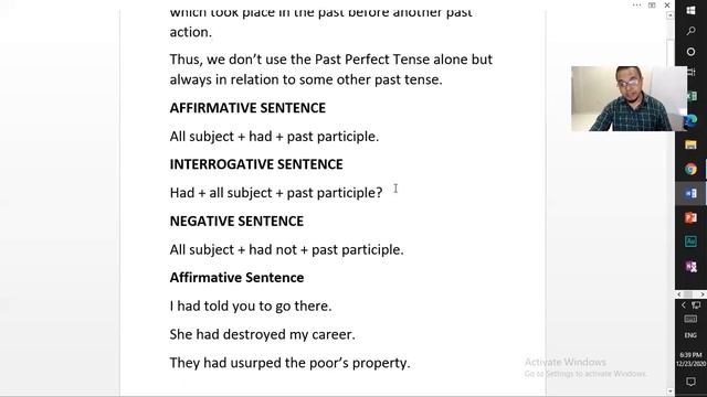 The past perfect Tense With Practice Sentences смотреть онлайн