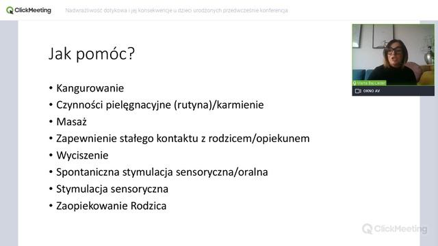 WCZEŚNIAK 2021. Marta Baj-Lieder. Logopedka wczesnej interwencji, terapeutka integracji sensoryczne