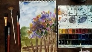 Акварель, рисование, живопись. "Наблюдатель'