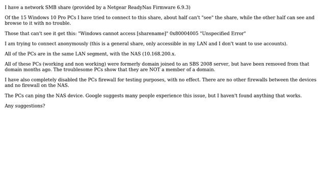 Some Win10 PCs will not connect to SMB share, others will (2 Solutions!!) смотреть онлайн