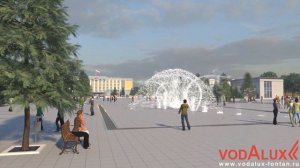 Проект пешеходного цветомузыкального фонтана на площади в Ижевске