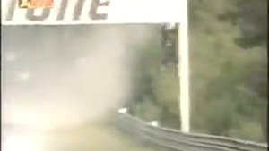 Mercedes CLK GTR flying Le Mans