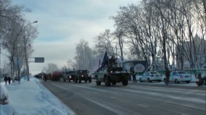75 летие освобождения села Новопетровское | Митинг | Посещение памятников на БРДМ-2
