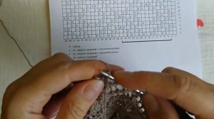 Узор "Ромбы" спицами (+ схема).