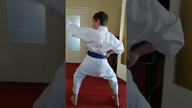 Паша Щетинин   karate club "SHIDAY" г. Бердянск. 1-й раунд "Heian Sandan"