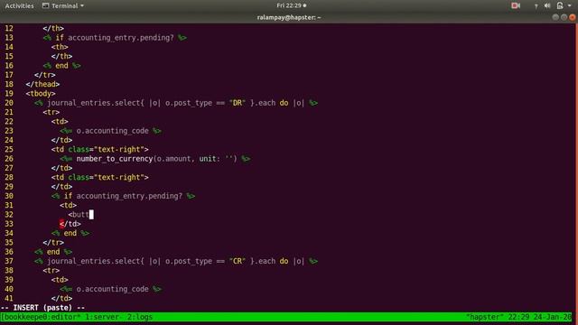 Learning Log P106: Building a Web Based Accounting System - Delete Journal Entry Feature
