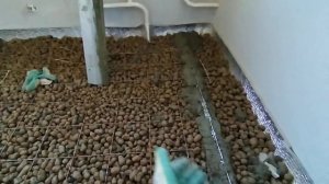 Стяжка по керамзиту с сеткой