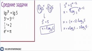 Логарифмы | Решение средних задач | ЕНТ