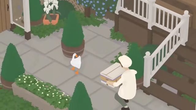 How to Make the Old Man Fall on His Bum & Steal the Old Man's Woolen Hat | Untitled Goose Game смотреть онлайн