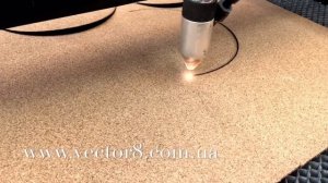 Лазерная резка листовой пробки, толщиной 3мм.