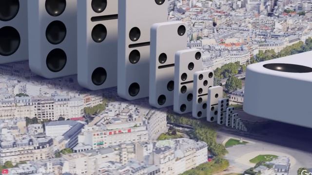 The Eiffel Tower Destroyed By Huge Domino Effect V11 смотреть онлайн