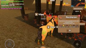 Getting the Pumpkin Patch Percheron Wild Horse Islands Roblox