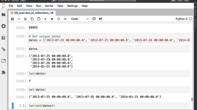 Mastering Python - Overview of Collections - list and set - 11 list and set - Usage