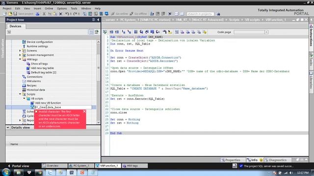 SQL: Set connect WinCC to SQL Server (SQL Database) смотреть онлайн