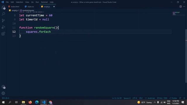 Whack a mole game  in JavaScript with GitHub Source Code. #JavaScript20 Making "Whack a mole game"