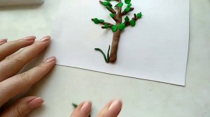 Лепка из пластилина. Весеннее дерево