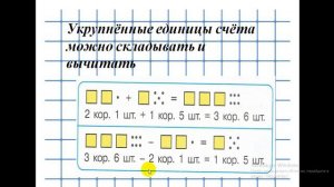 Укрупнённые единицы счёта 1 класс