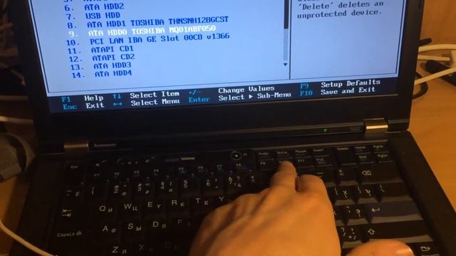 Изменение меню загрузки в BIOS для ThinkPad T420 смотреть онлайн